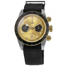 Tudor Black Bay Chrono Black Dial Steel &amp; Gold With Black Nato Strap Men's Replica Watch M79363N-0006