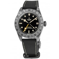 Tudor Black Bay Pro Black Dial Rubber and Leather Strap Men's Replica Watch M79470-0003