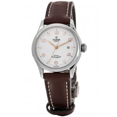 Tudor 1926 28mm White Diamond Dial Leather Strap Women's Replica Watch M91350-0014