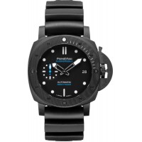 Panerai Submersible Black Dial Rubber Strap Men's Replica Watch PAM01231