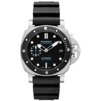 Panerai Submersible Black Dial Rubber Strap Men's Replica Watch PAM02683