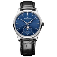 Jaeger LeCoultre Master Ultra Thin Blue Dial Leather Strap Men's Replica Watch Q1368480