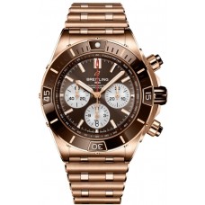 Breitling Super Chronomat B01 44 18k Rose Gold Brown Dial Men's Replica Watch RB0136E31Q1R1