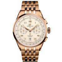 Breitling Premier B01 Chronograph 42 Cream Dial 18k Rose Gold Men's Replica Watch RB0145371G1R1