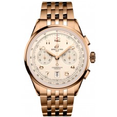 Breitling Premier B01 Chronograph 42 Cream Dial 18k Rose Gold Men's Replica Watch RB0145371G1R1