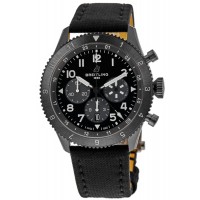 Breitling Super Avi B04 Chronograph GMT 46 Mosquito Night Fighter Black Dial Fabric Strap Men's Replica Watch SB04451A1B1X1