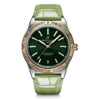 Breitling Chronomat Automatic 36 South Sea Green Dial Leather Strap Women's Replica Watch U10380611L1P1