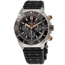 Breitling Super Chronomat B01 44 Rose Gold &amp; Steel Rubber Strap  Men's Replica Watch UB0136251B1S1