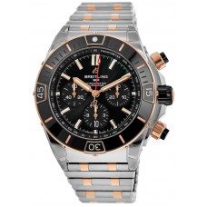 Breitling Super Chronomat B01 44 Black Chronograph Dial Rose Gold &amp; Steel Men's Replica Watch UB0136251B1U1