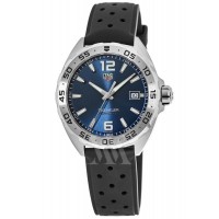 Tag Heuer Formula 1 Quartz Blue Dial Black Rubber Strap Men's Replica Watch WAZ1118.FT8023