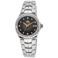 Tag Heuer Link Quartz 32mm Black Dial Diamond Stainless Steel Women's Replica Watch WBC131G.BA0649