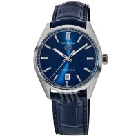 Tag Heuer Carrera Blue Dial Leather Strap Men's Replica Watch WBN2112.FC6504