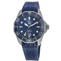 Tag Heuer Aquaracer 300M Automatic Blue Dial Rubber Strap Men's Replica Watch WBP201B.FT6198