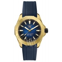 Tag Heuer Aquaracer Professional 200 Blue Dial 18K Yellow Gold Rubber Strap Men's Replica Watch WBP5152.FT6210