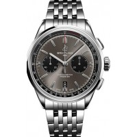 Breitling Premier B01 Chronograph 42 Black-eye Grey Dial Steel Men's AB0118221B1A1 replica