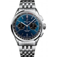 Breitling Premier B01 Chronograph 42 Blue Dial Stainless Steel Men's watch AB0118221C1A1 replica