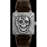 BELL & Ross Instruments Laughing Skull BR01-SKULL-SK-ST men's watch replica