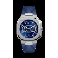 Bell & Ross BR-05-Chrono Blue Steel Rubber Strap BR05C-BU-ST/SRB replica