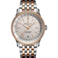 Breitling Navitimer 1 Automatic 38 Silver Dial Rose Gold & Stainless Steel Men's U17325211G1U1 replica