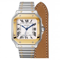 Replica Cartier Santos Medium Steel & Yellow Gold W2SA0016