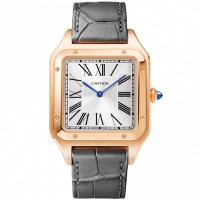 Replica Cartier Santos Dumont XL 18ct Rose Gold Silver Dial WGSA0032