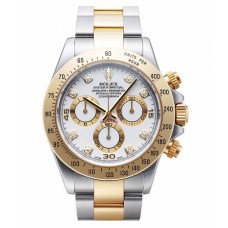 Rolex Daytona Steel and Gold White dial 116523 WD Replica